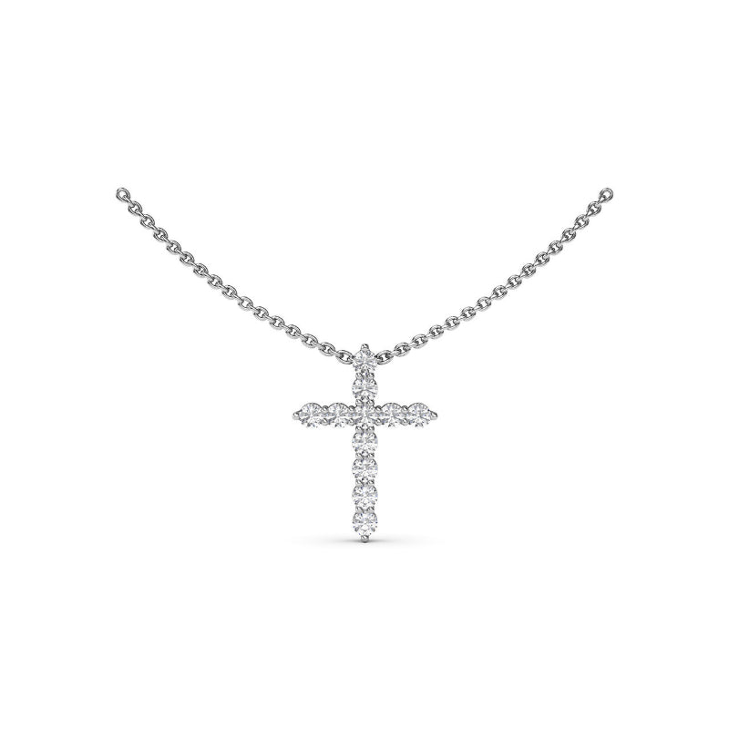 Fana Diamond Prong Cross Necklace