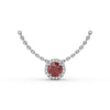 Fana Classic Ruby and Diamond Pendant Necklace