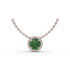 Fana Classic Emerald and Diamond Pendant Necklace