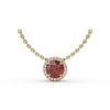 Fana Classic Ruby and Diamond Pendant Necklace