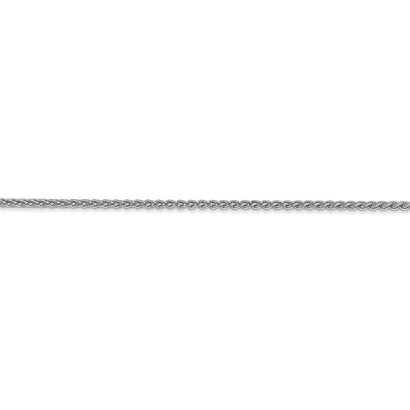 Quality Gold 14k White Gold 1.65mm Solid Polished Spiga Chain Anklet