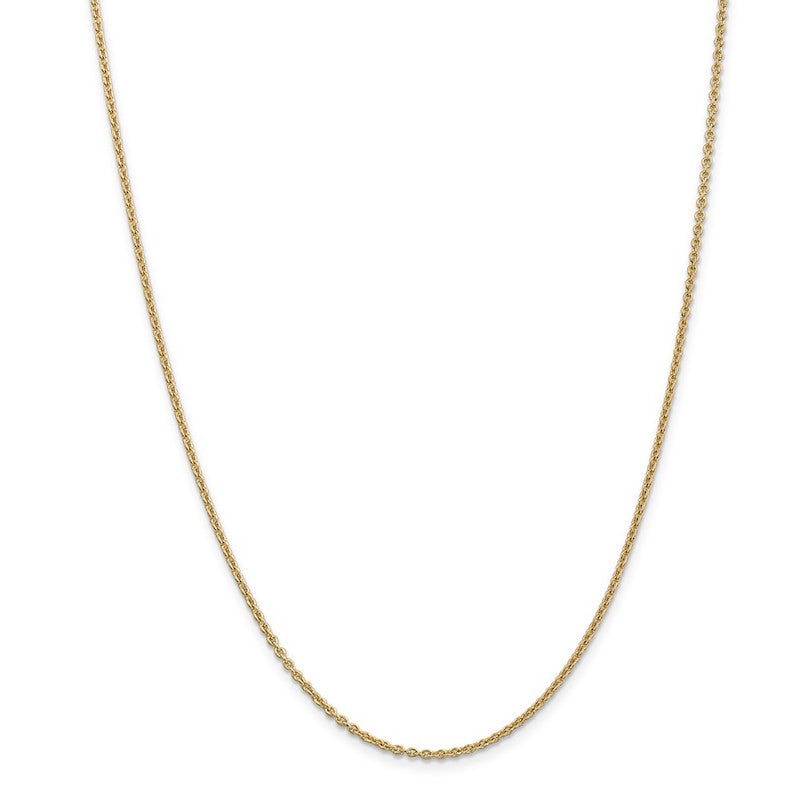 Quality Gold 14k 1.8mm Solid Polished Cable Chain Anklet