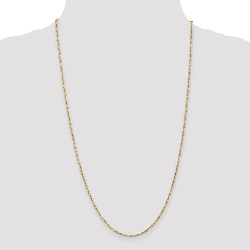 Quality Gold 14k 1.8mm Solid Polished Cable Chain Anklet