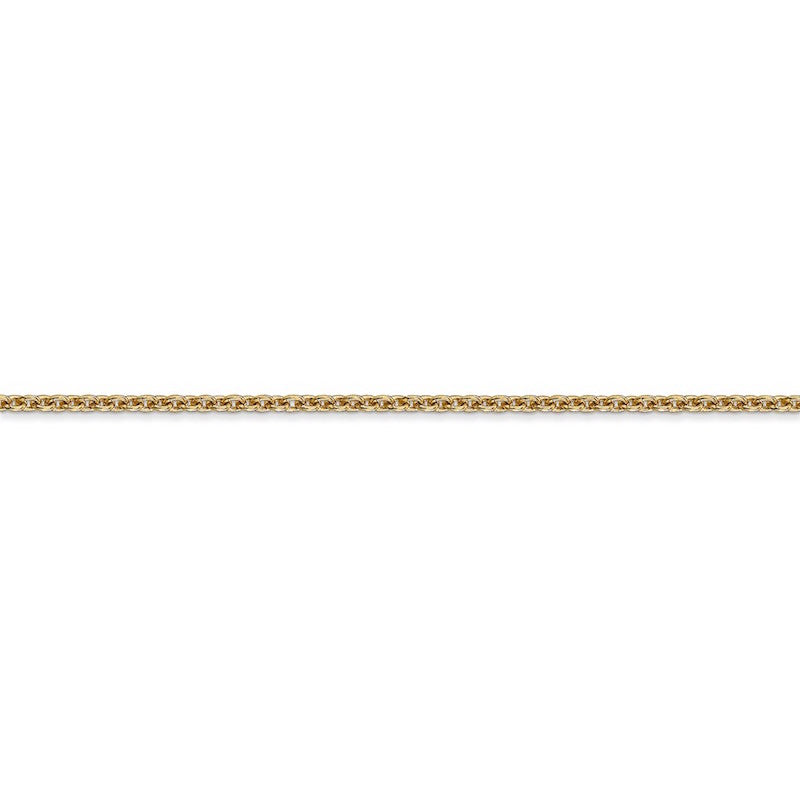 Quality Gold 14k 1.8mm Solid Polished Cable Chain Anklet