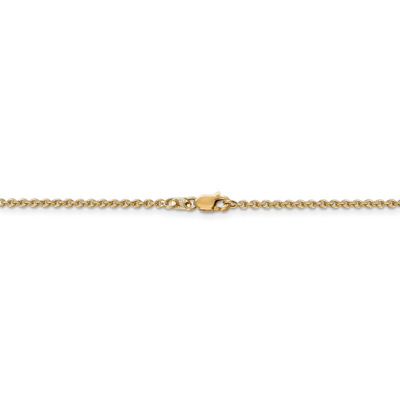 Quality Gold 14k 1.8mm Solid Polished Cable Chain Anklet
