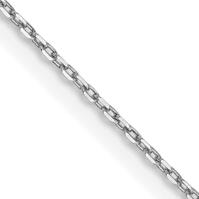 Quality Gold 14K White Gold 16 inch .8mm Diamond-cut Cable with Lobster Clasp Chain