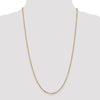 Quality Gold 14K 16 inch 2.2mm Diamond-cut Round Open Link Cable with Lobster Clasp Chain