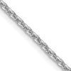 Quality Gold 14K White Gold 18 inch 2mm Round Open Link Cable with Lobster Clasp Chain