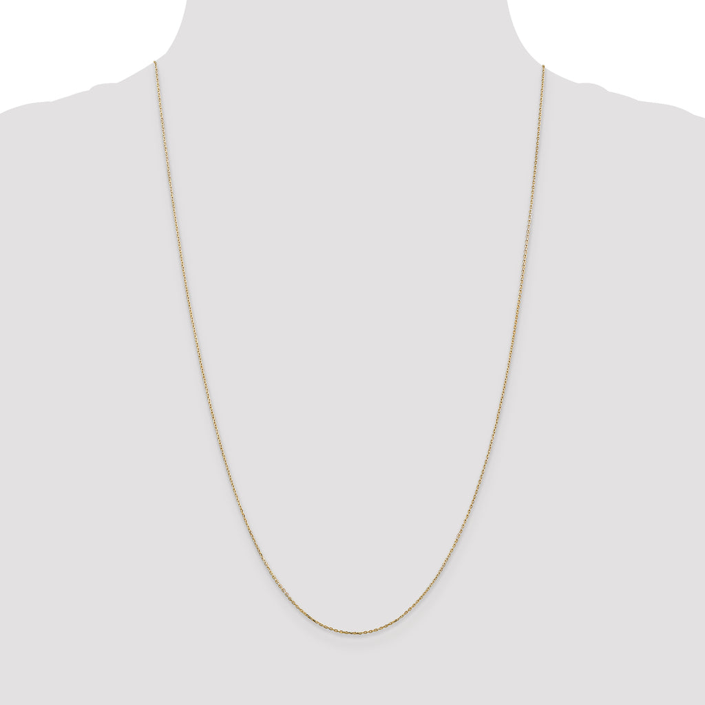 Quality Gold 14K 20 inch .8mm Diamond-cut Cable with Lobster Clasp Chain