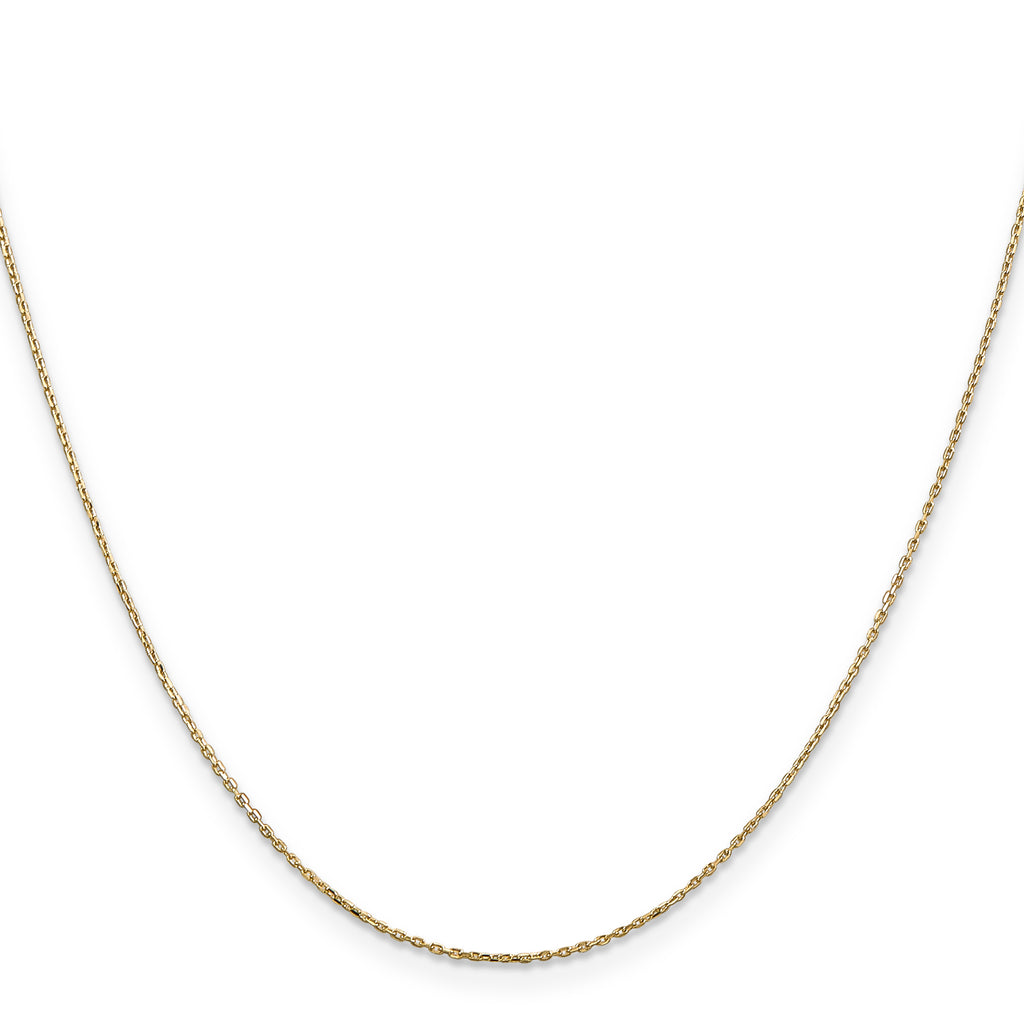 Quality Gold 14K 20 inch .8mm Diamond-cut Cable with Lobster Clasp Chain