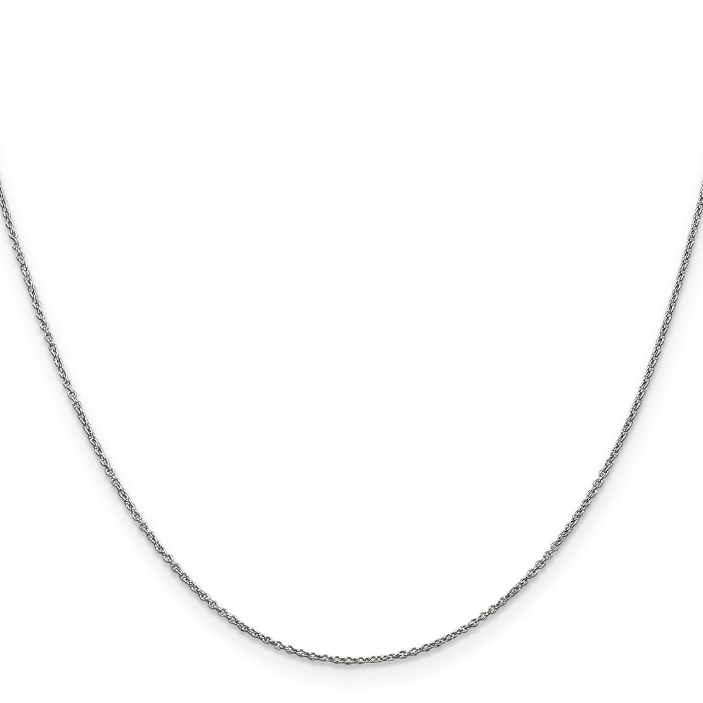 Quality Gold 14K White Gold 14 inch .9mm Cable with Lobster Clasp Chain