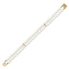 Quality Gold 14k White Near Round FW Cultured Pearl 2-strand Bracelet