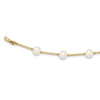 Quality Gold 14k White Near Round FW Cultured Pearl Polished Fancy Bracelet