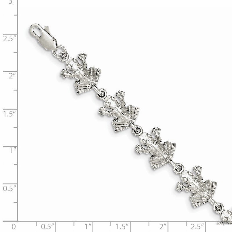 Quality Gold Sterling Silver Frogs Bracelet