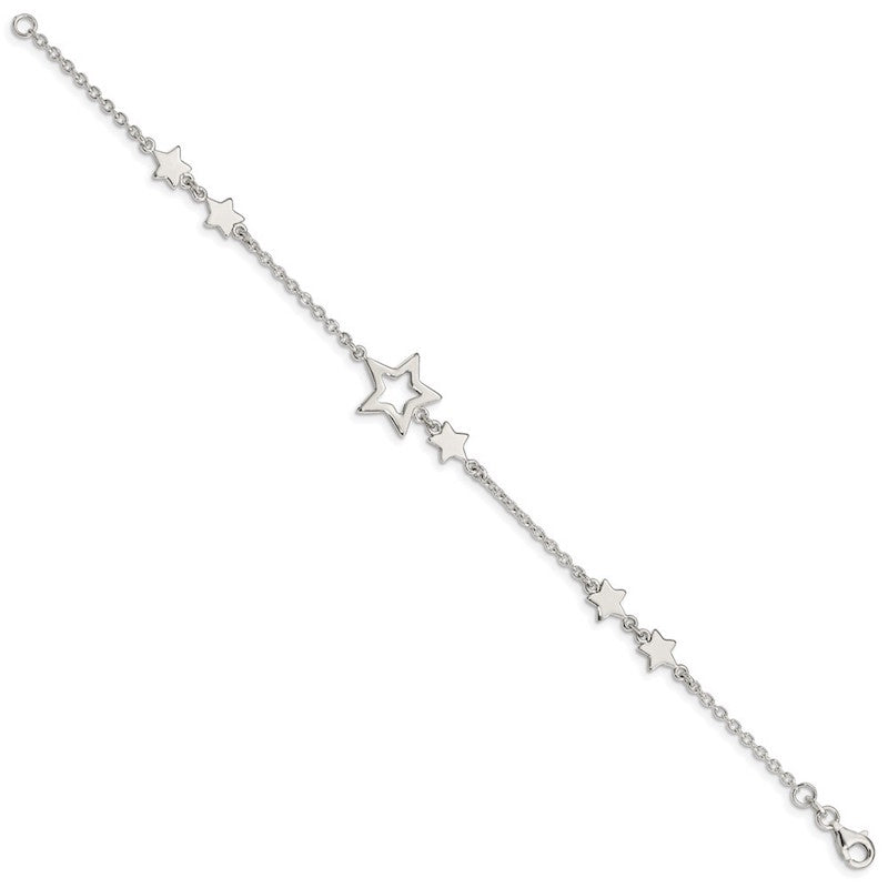 Quality Gold Sterling Silver Star Bracelet