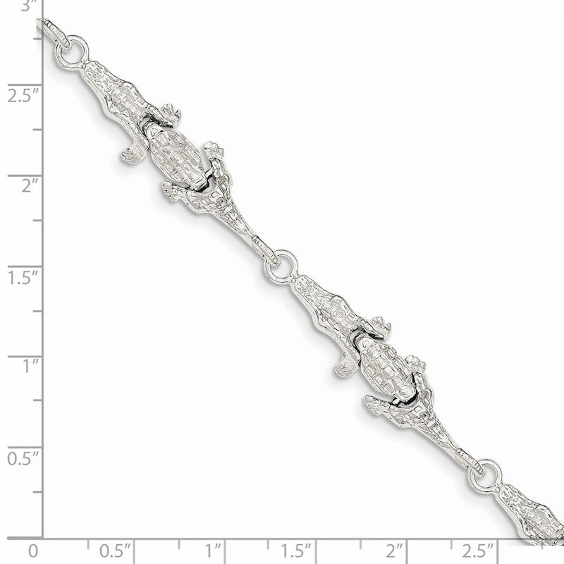 Quality Gold Sterling Silver Alligator Bracelet