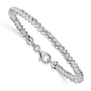 Quality Gold Sterling Silver Rhodium-plated Polished Twisted 7inch Bracelet