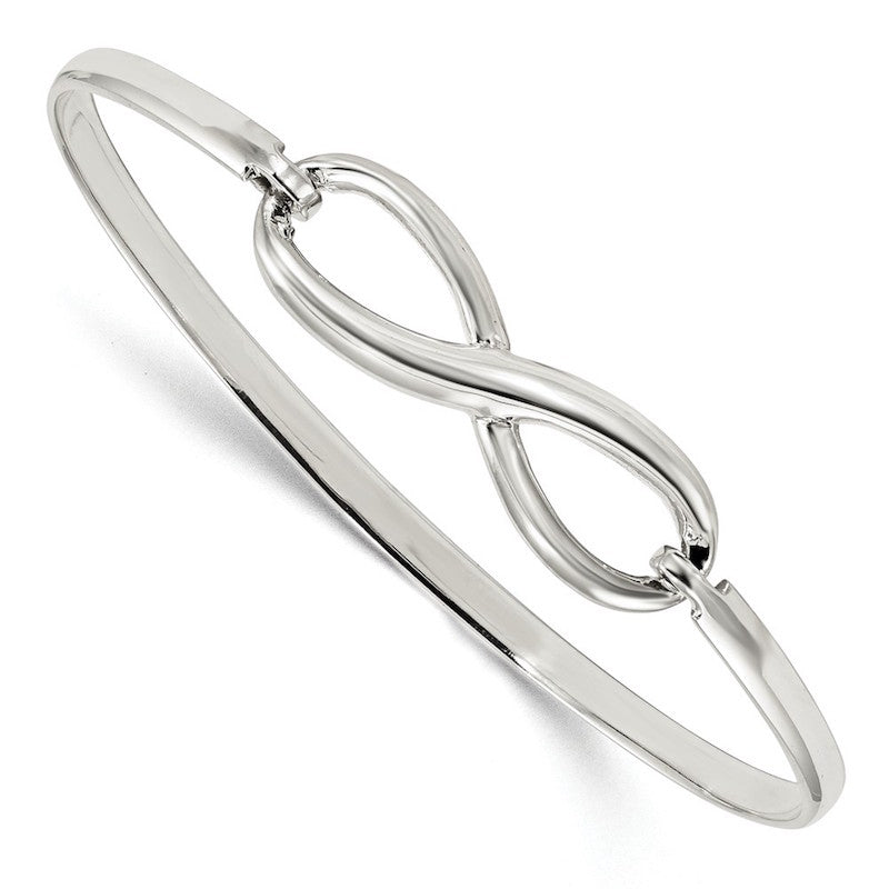 Quality Gold Sterling Silver Infinity Bangle Bracelet