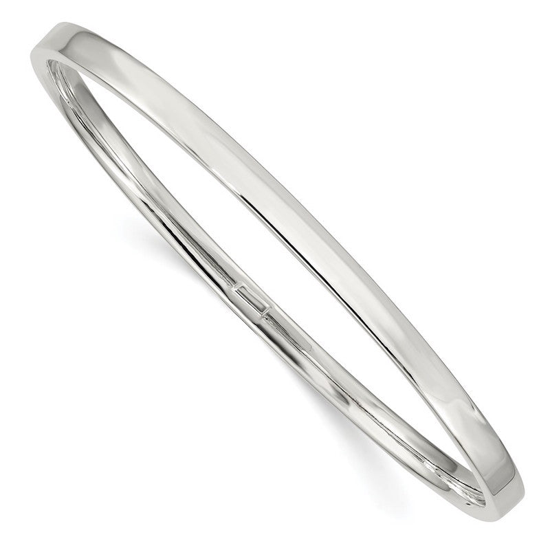 Quality Gold Sterling Silver 4.00mm Bangle Bracelet