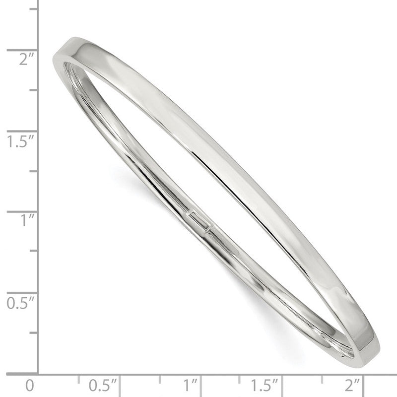 Quality Gold Sterling Silver 4.00mm Bangle Bracelet