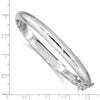 Quality Gold Sterling Silver Rhodium-plated 7mm Hinged Bangle Bracelet