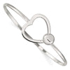 Quality Gold Sterling Silver Heart Bangle Bracelet