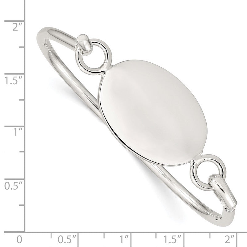 Quality Gold Sterling Silver Fancy Slip-on Bangle Bracelet