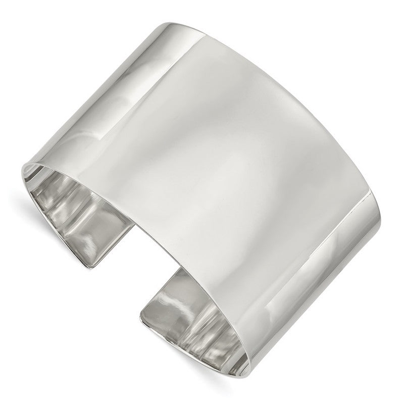 Quality Gold Sterling Silver 40mm Fancy Cuff Bangle Bracelet