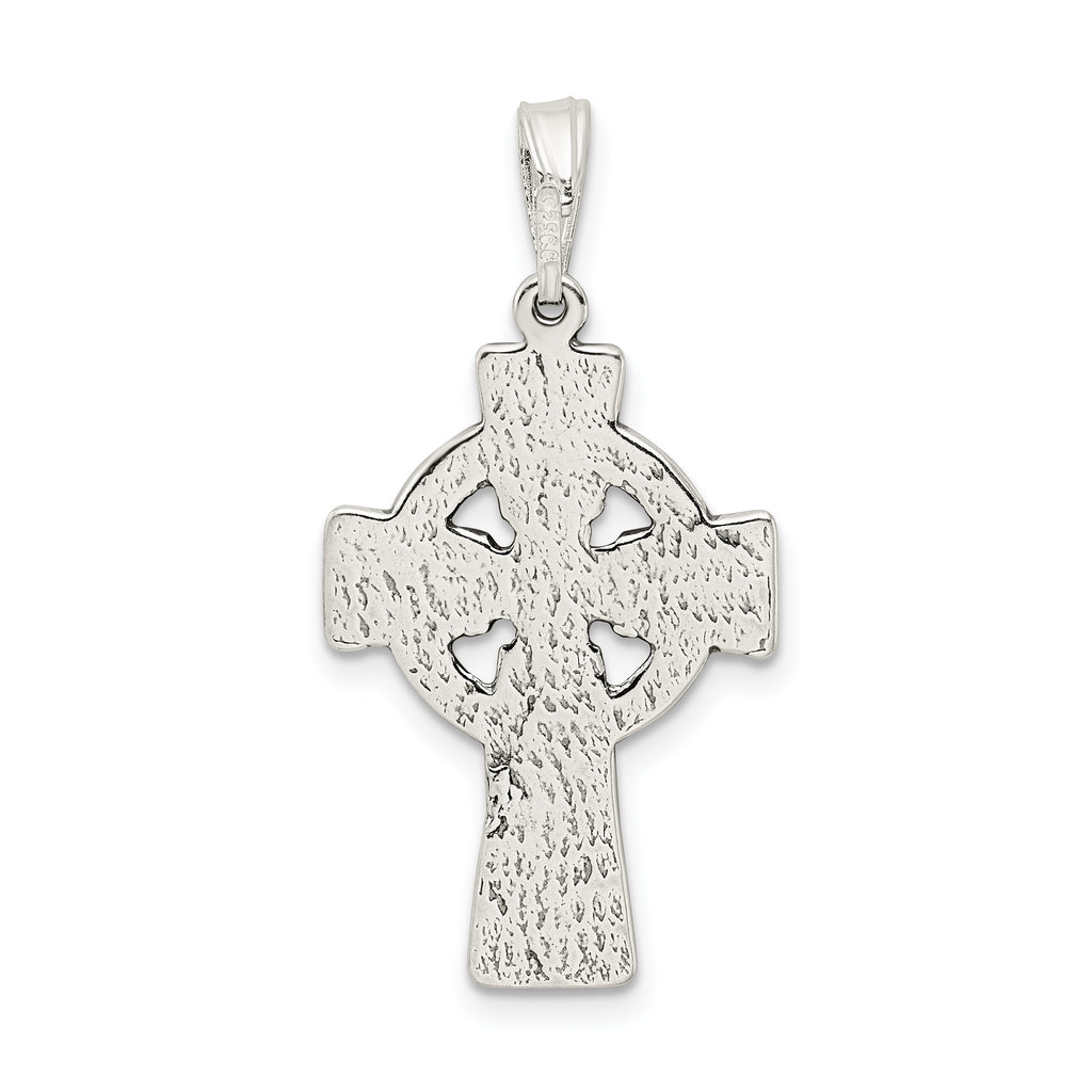 Quality Gold Sterling Silver Antiqued Celtic Cross Pendant