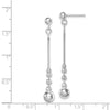 Quality Gold Sterling Silver Rhodium-plated Polished Beads Post Dangle Earrings