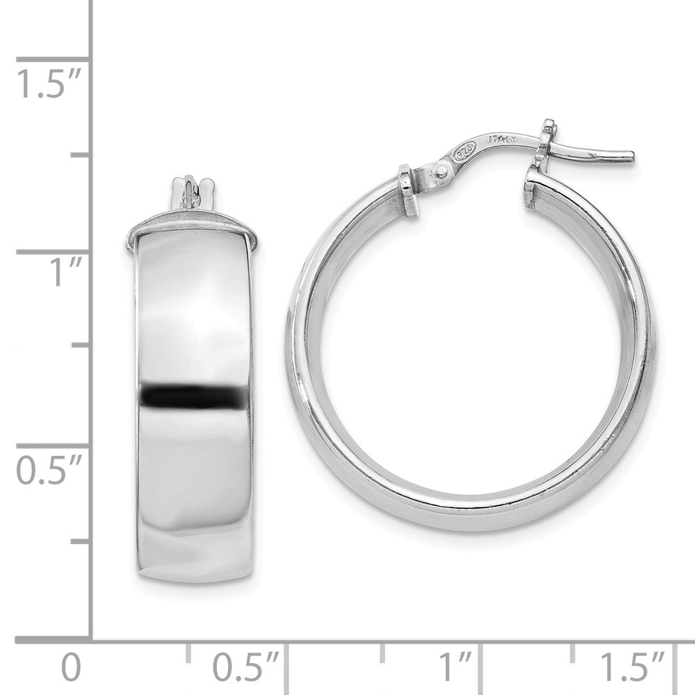 Quality Gold Sterling Silver Rhodium-plated Hoop Earrings