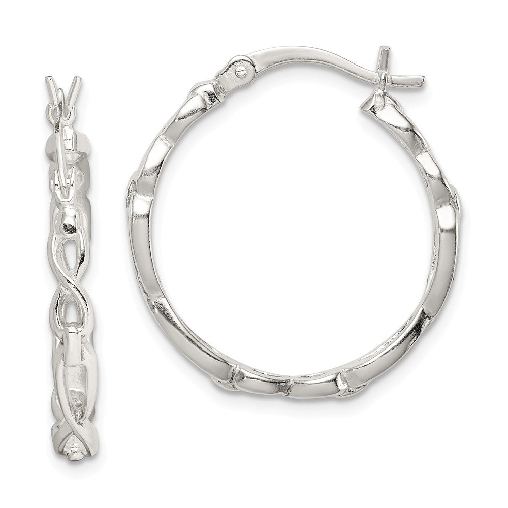 Quality Gold Sterling Silver Fancy Hoop Earrings