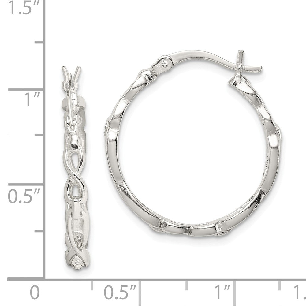 Quality Gold Sterling Silver Fancy Hoop Earrings