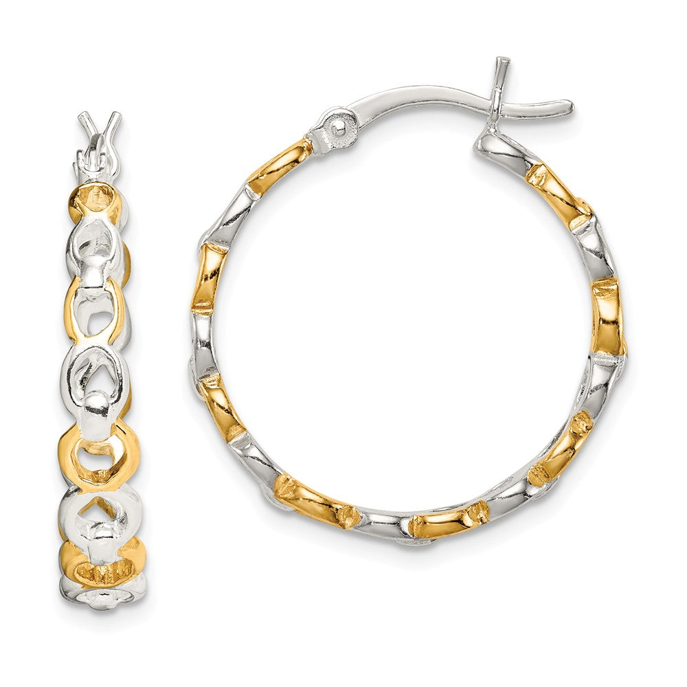 Quality Gold Sterling Silver Flash Gold-plated Hoop Earrings