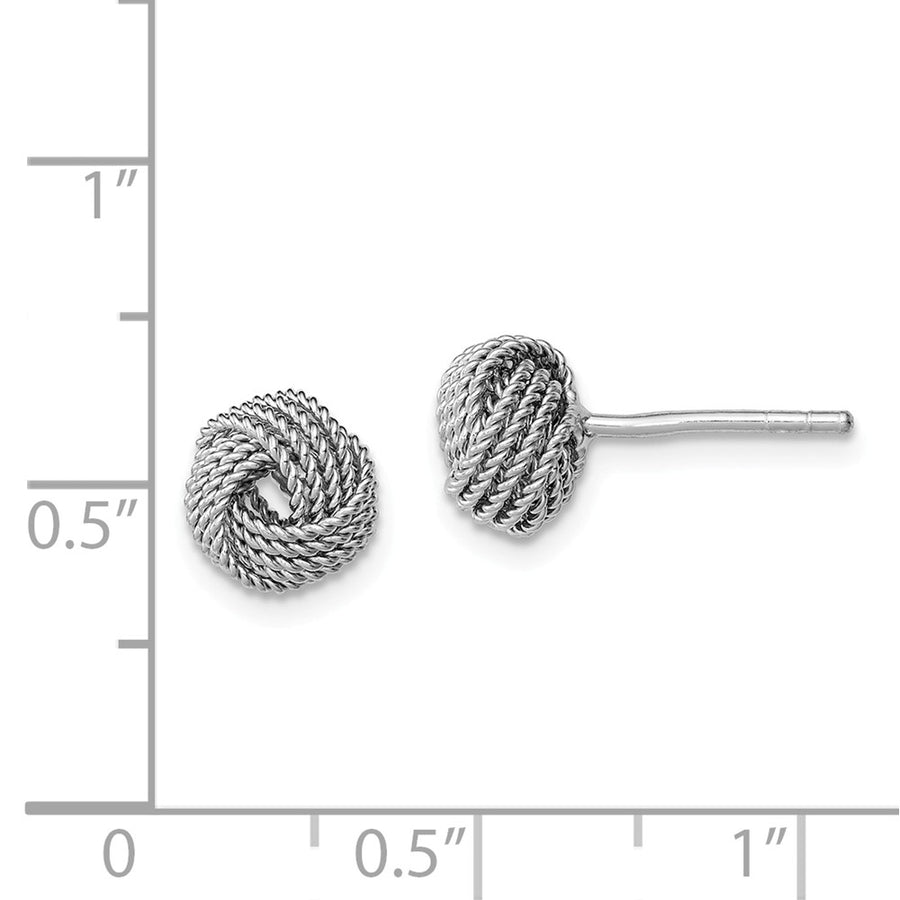 Quality Gold Sterling Silver Rhodium-plated Polished and Twisted Stud Earrings