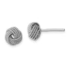 Quality Gold Sterling Silver Rhodium-plated Polished and Twisted Stud Earrings