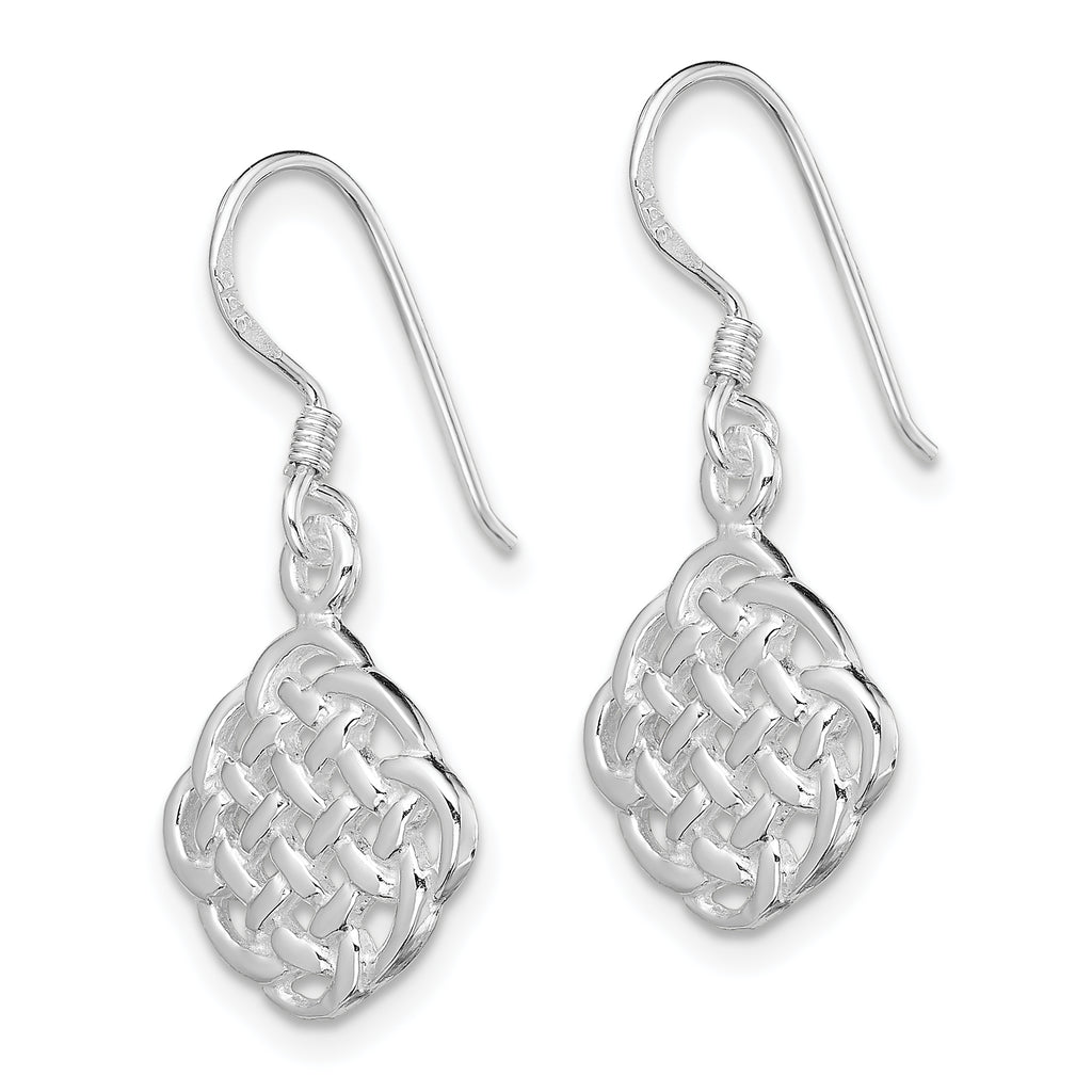 Quality Gold Sterling Silver Rhodium-plated Celtic Dangle Earrings
