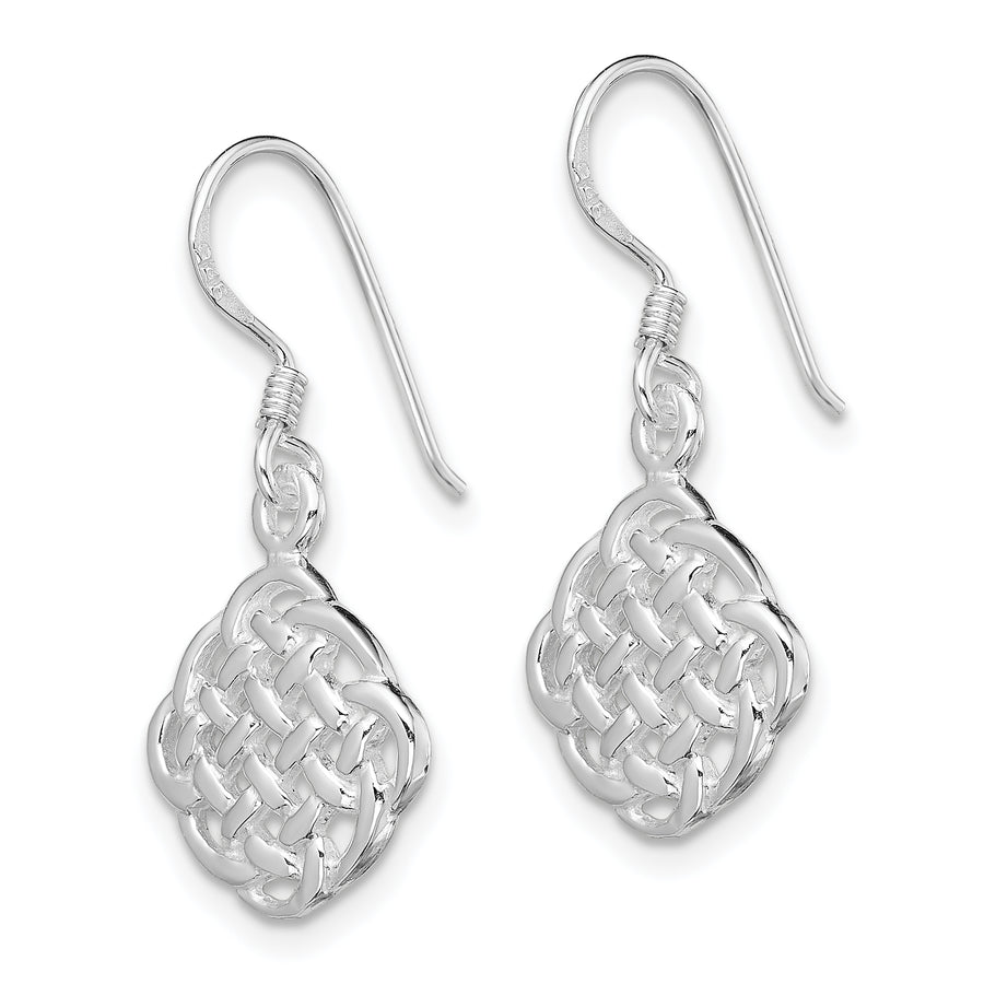 Quality Gold Sterling Silver Rhodium-plated Celtic Dangle Earrings