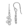 Quality Gold Sterling Silver Rhodium-plated CZ Post Dangle Earrings