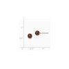 Quality Gold Sterling Silver 5-6mm Coffee FW Cultured Round Pearl Stud Earrings