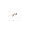 Quality Gold Sterling Silver 8-9mm Purple FW Cultured Round Pearl Stud Earrings