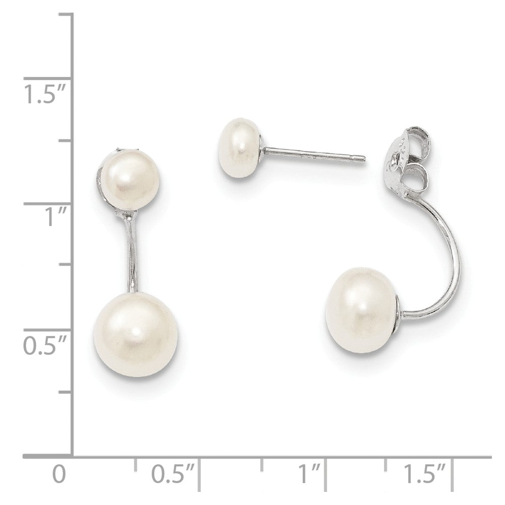 Quality Gold Sterling Silver White Freshwater Cultured Pearl Dangle Earring