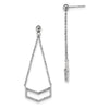 Quality Gold Sterling Silver Rhodium-plated CZ Dangle Earrings