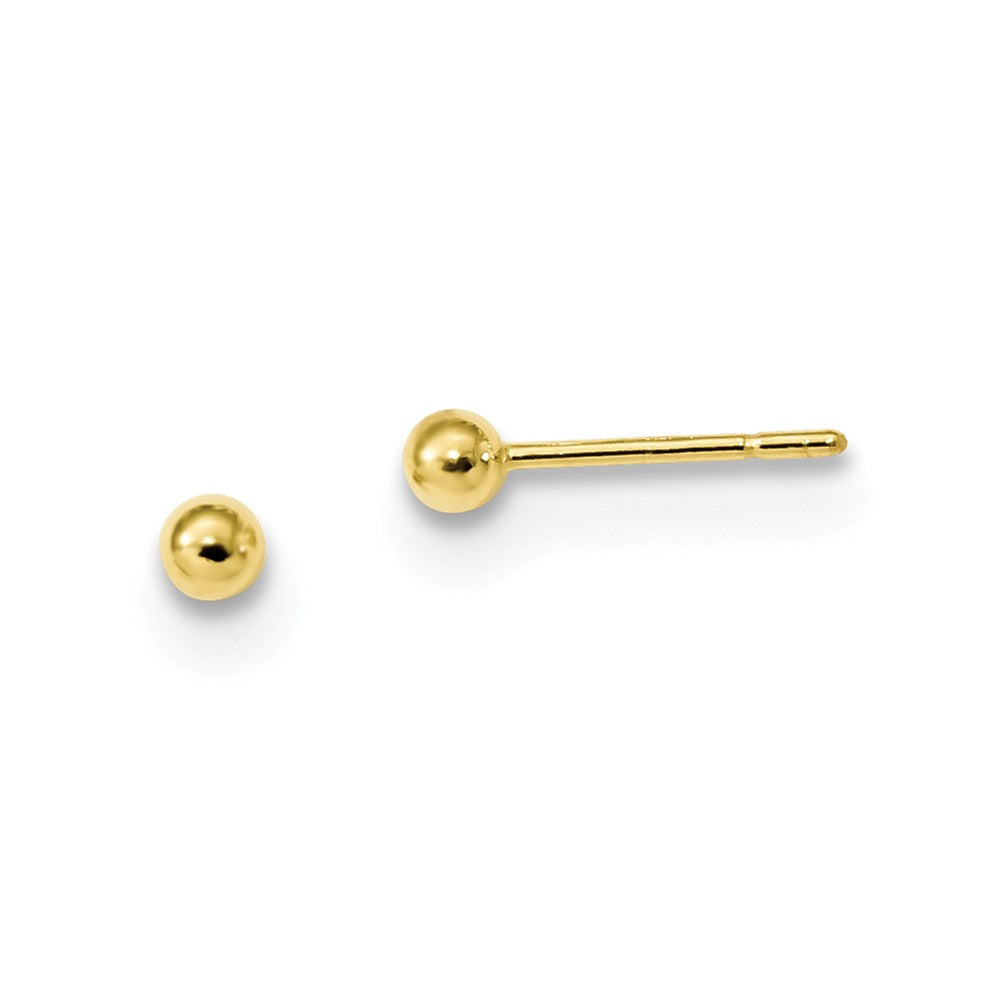 Quality Gold Sterling Silver Gold-Tone Polished Stud Earrings