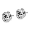 Quality Gold Sterling Silver Rhodium Plated Polished Love Knot Post Earrings