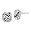 Quality Gold Sterling Silver Rhodium Plated Polished Love Knot Post Earrings