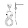 Quality Gold Sterling Silver Rhodium-plated Infinity Post Dangle Earrings