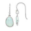 Quality Gold Sterling Silver Blue Chalcedony Dangle Earrings