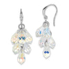 Quality Gold Sterling Silver Rhodium-plated Aurora Crystal Dangle Earrings