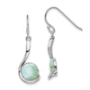 Quality Gold Sterling Silver Rhodium-plated Larimar Swirl Dangle Earrings